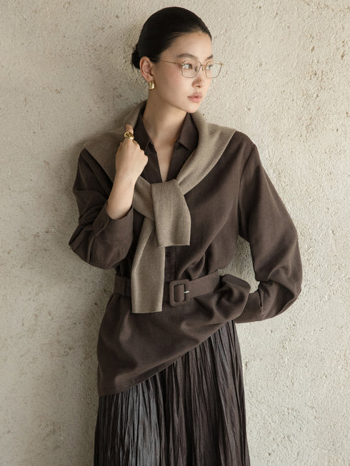 Lune Fluid Belted Shirt