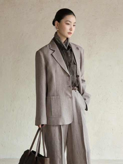 Eira Relaxed Linen-Blend Blazer