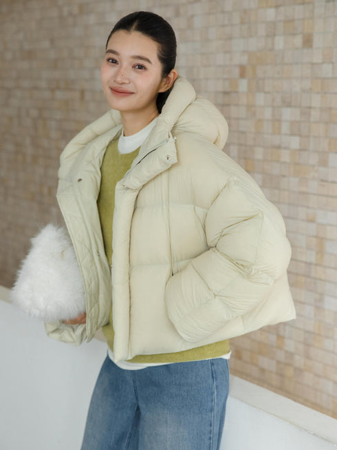 Short Hooded Down Jacket