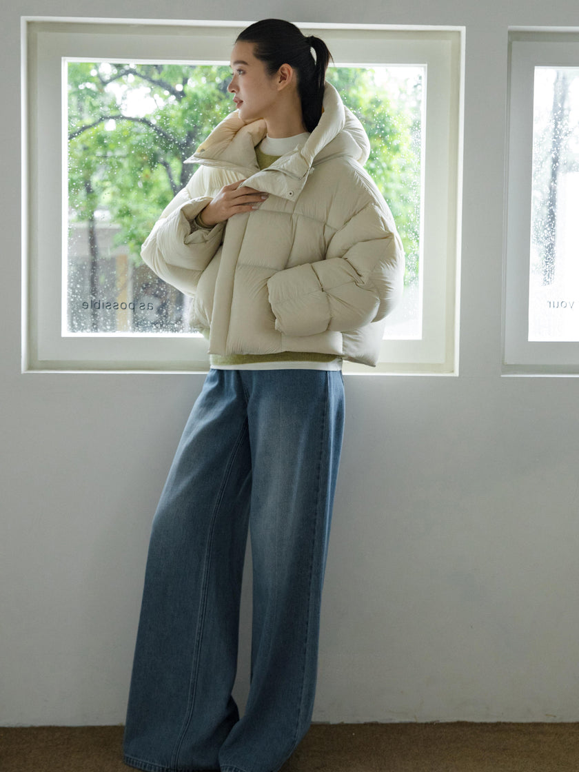 Short Hooded Down Jacket