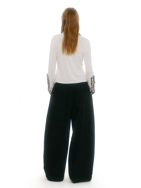 Pantalon Coupe Colonne Ardoise