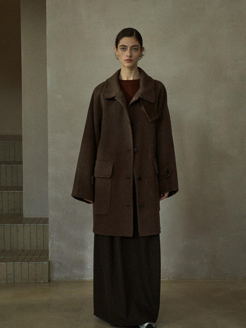 Nimbus Double-Faced Raglan Wool Coat