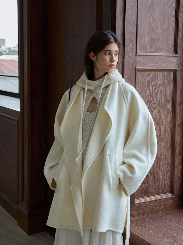 Meridian Double-Faced Notched Wool Coat