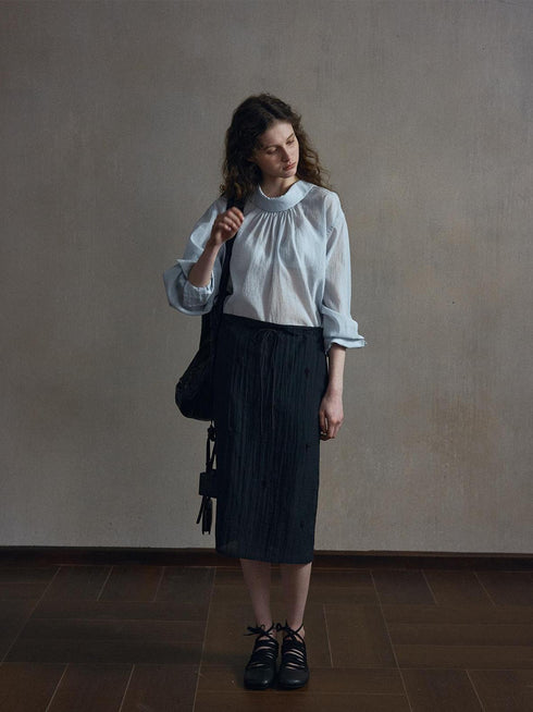 Sienna Drift Linen-Blend Skirt