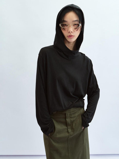 Haut à Capuche Drapé