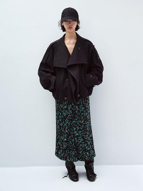 Fold Collar Trench Jacket