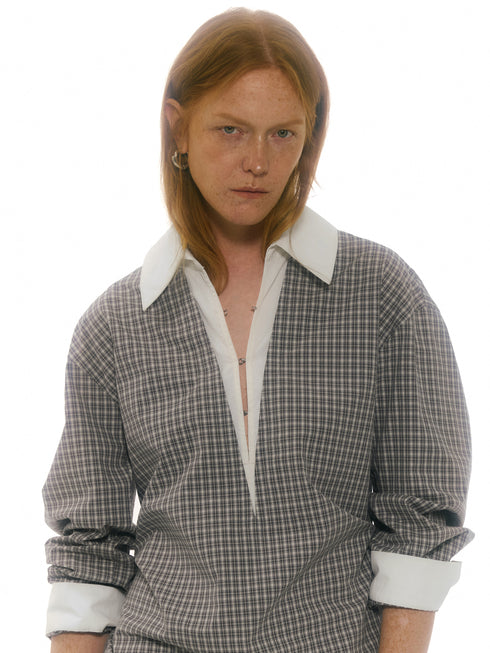 Silica Camicia con colletto a contrasto