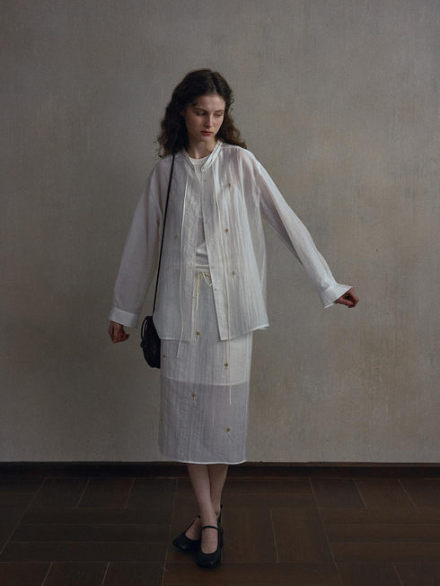 Sienna Drift Linen-Blend Skirt