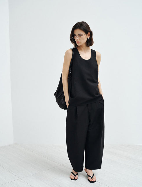 Pantalon Inkveil en mélange de lin