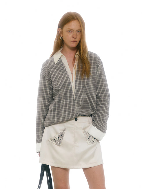 Silica Camicia con colletto a contrasto