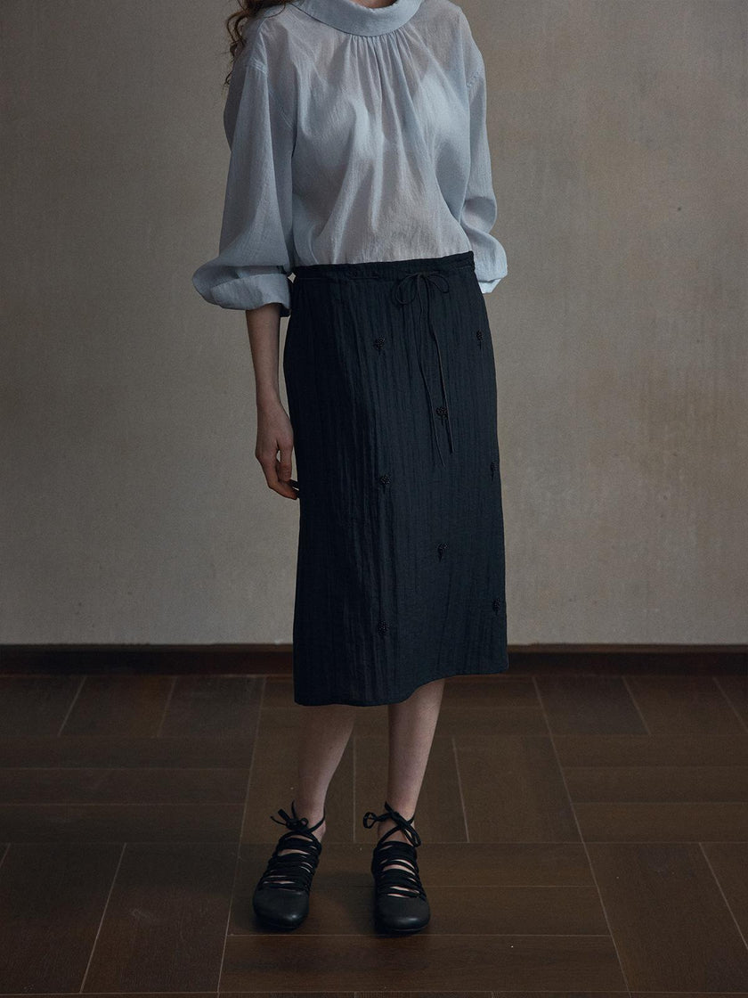 Sienna Drift Linen-Blend Skirt