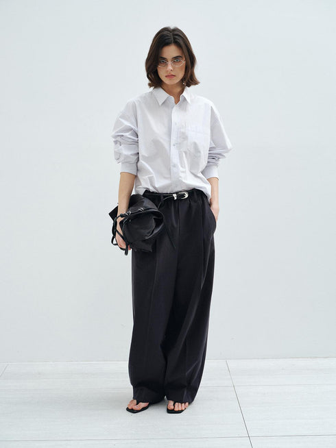 Umber Line Wool Trouser