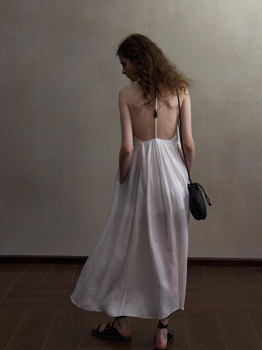 Nightfall Column Gathered Dress