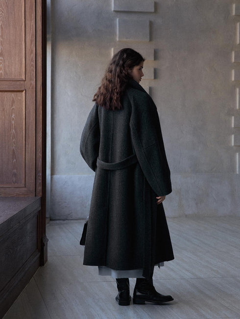 Corvian Wool Stand-Collar Coat