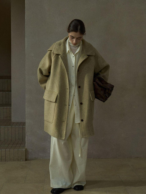 Nimbus Double-Faced Raglan Wool Coat