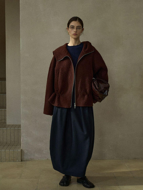 Arcadia Manteau en Laine Réversible