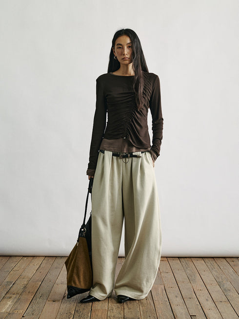 Pantaloni a volume con cintura Luster