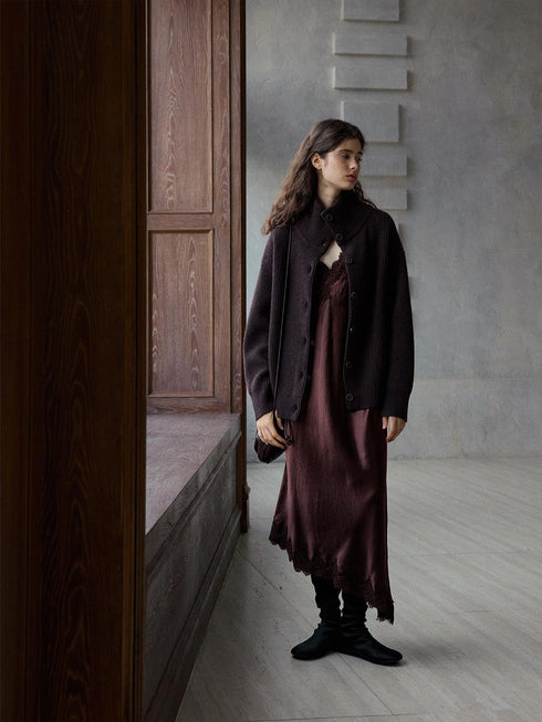 Pull cardigan en laine Glyph