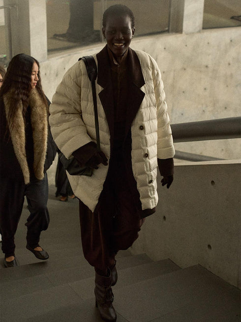 Veste matelassée ivoire