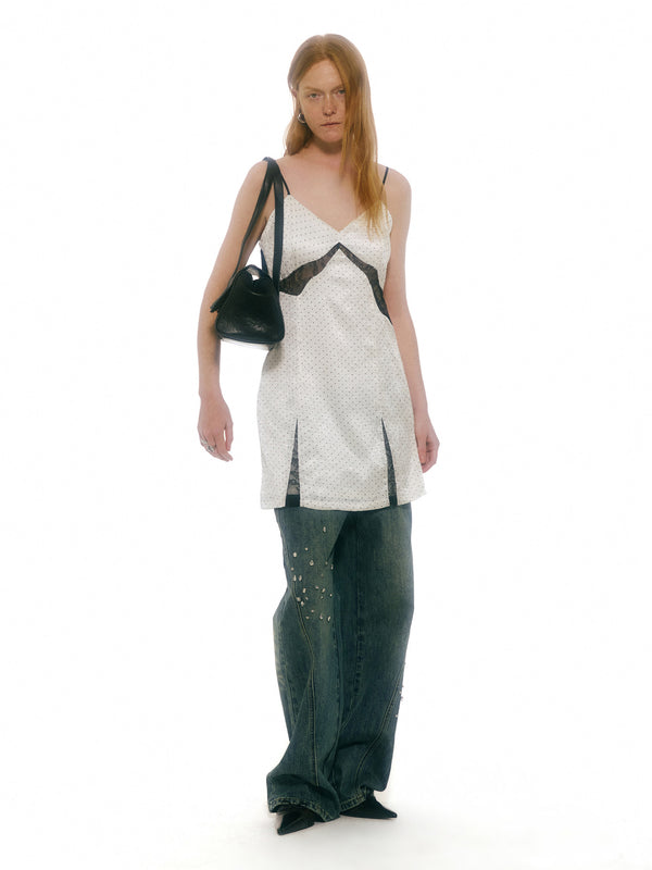 Denim à Clous Dispersés