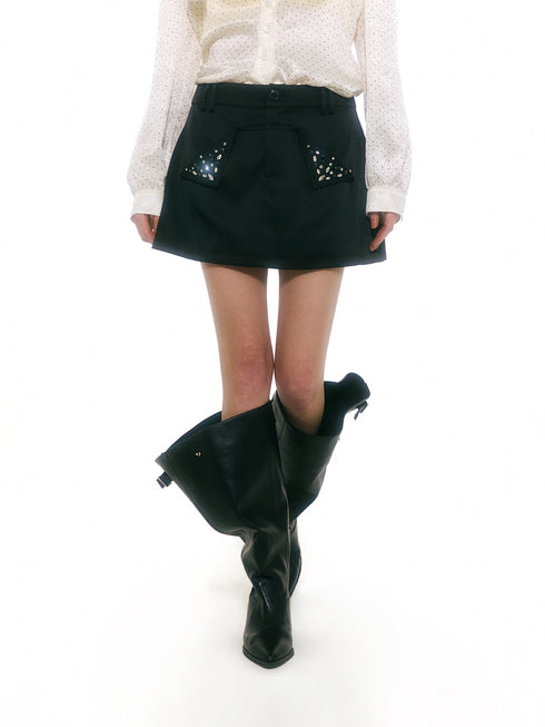 Mini-jupe cloutée Dune