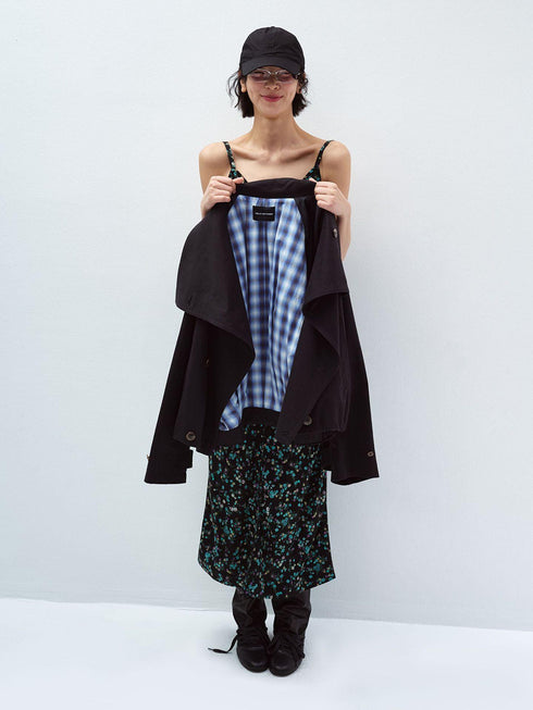 Chaqueta Trench con Cuello Vuelto