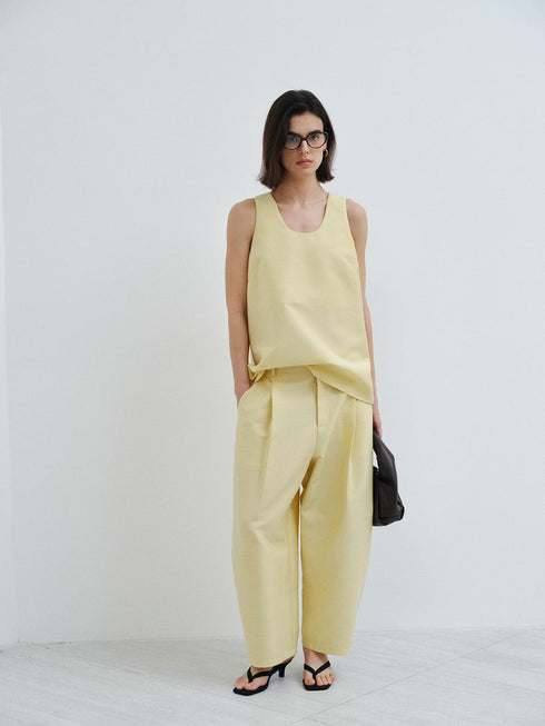 Pantalon Inkveil en mélange de lin