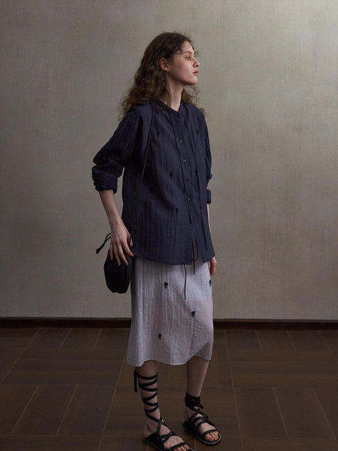 Sienna Drift Linen-Blend Skirt