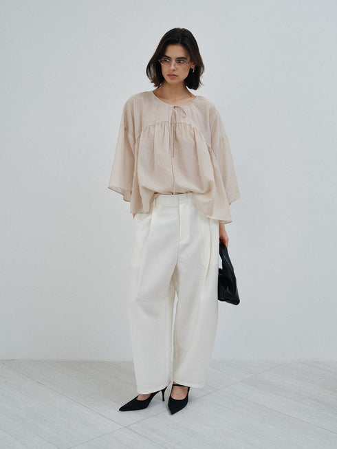 Pantalon Inkveil en mélange de lin