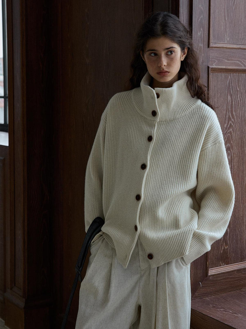 Pull cardigan en laine Glyph