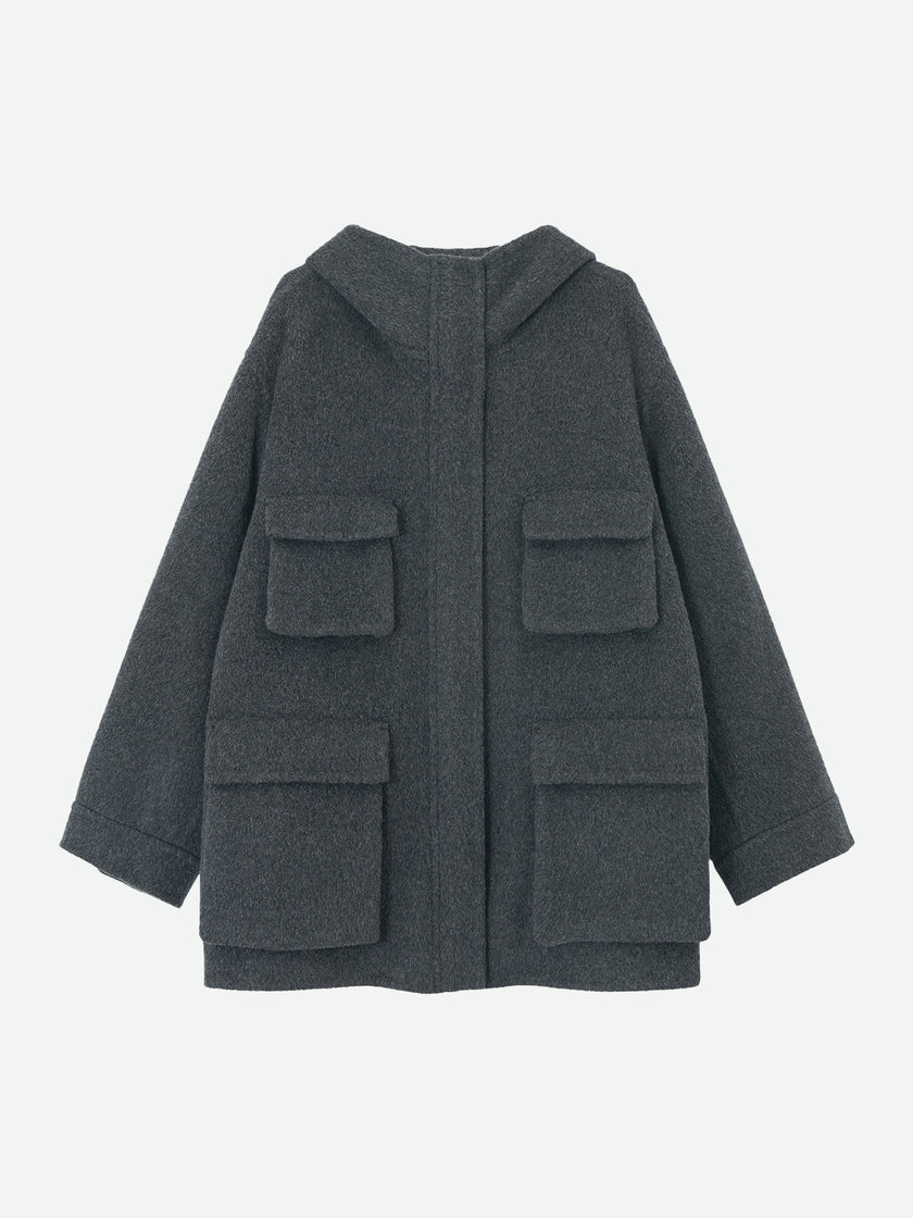 Axis Manteau en Laine Réversible