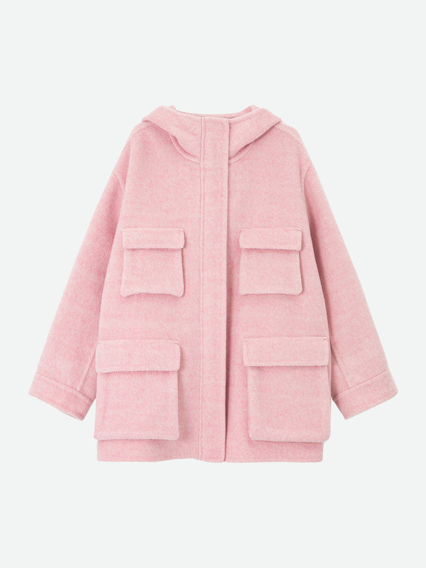 Axis Manteau en Laine Réversible