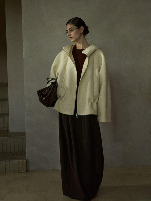 Arcadia Manteau en Laine Réversible