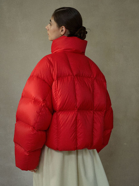 Arcadia Stand-Collar Puffer Jacket