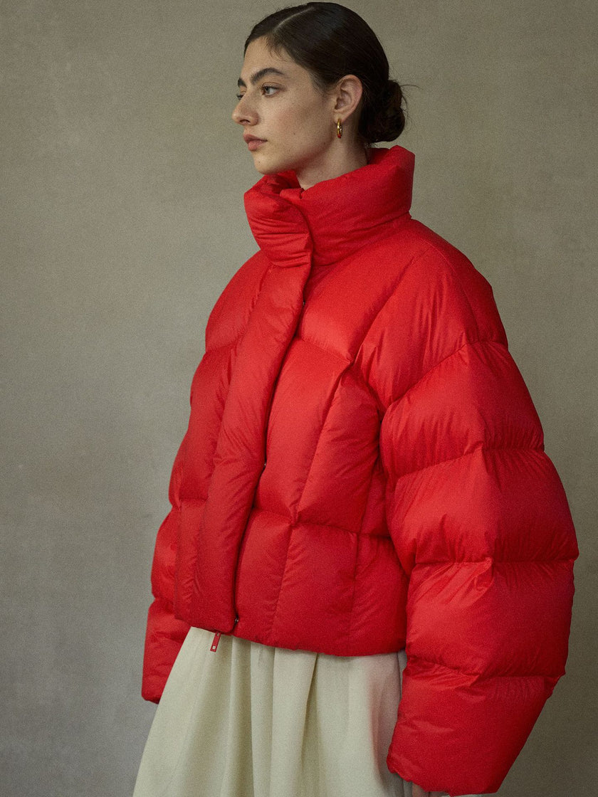 Arcadia Stand-Collar Puffer Jacket