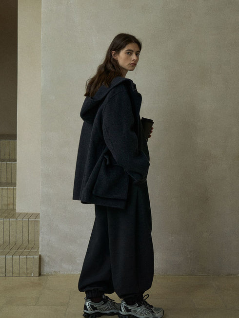 Axis Manteau en Laine Réversible