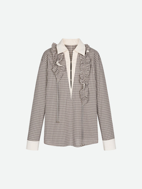 Silica Camicia con colletto a contrasto