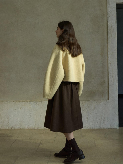 Manteau en laine double face Facet