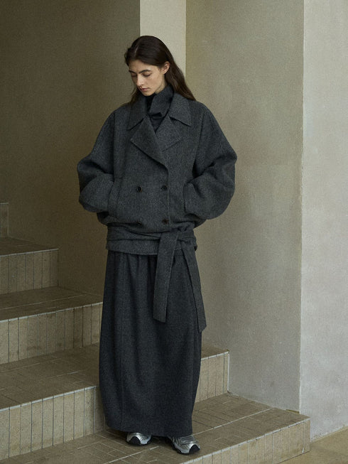 Vessel Dual-Breasted Wool Coat