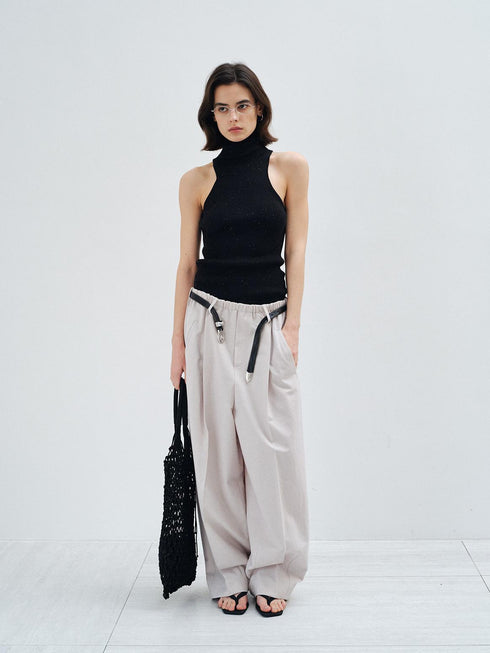 Umber Line Wool Trouser