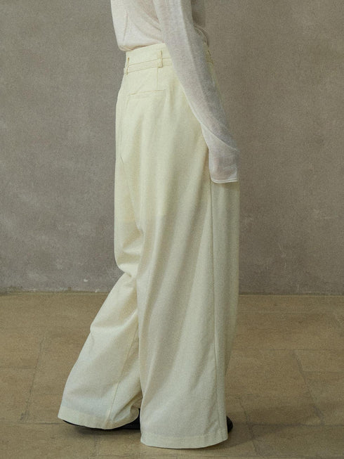 Eren Pantalon Croisé en Laine Douce