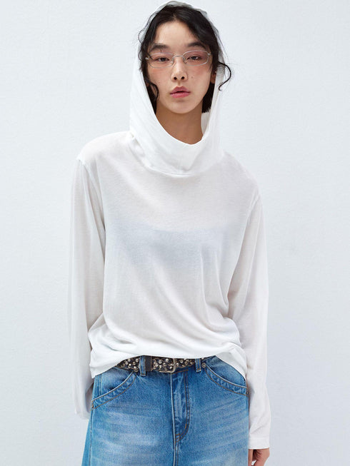 Haut à Capuche Drapé