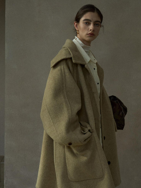 Nimbus Double-Faced Raglan Wool Coat