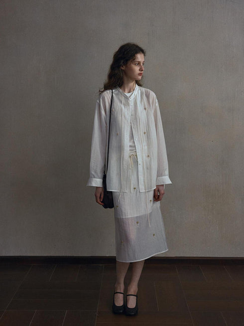 Opal Trace Silk-Blend Shirt