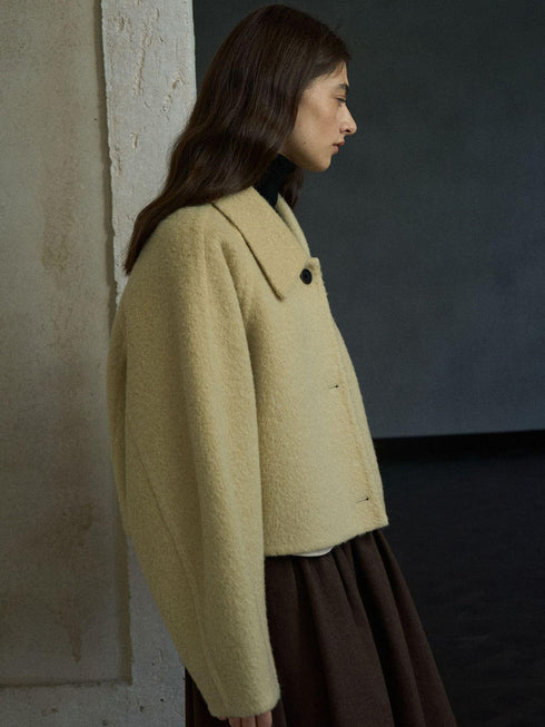 Manteau en laine double face Facet