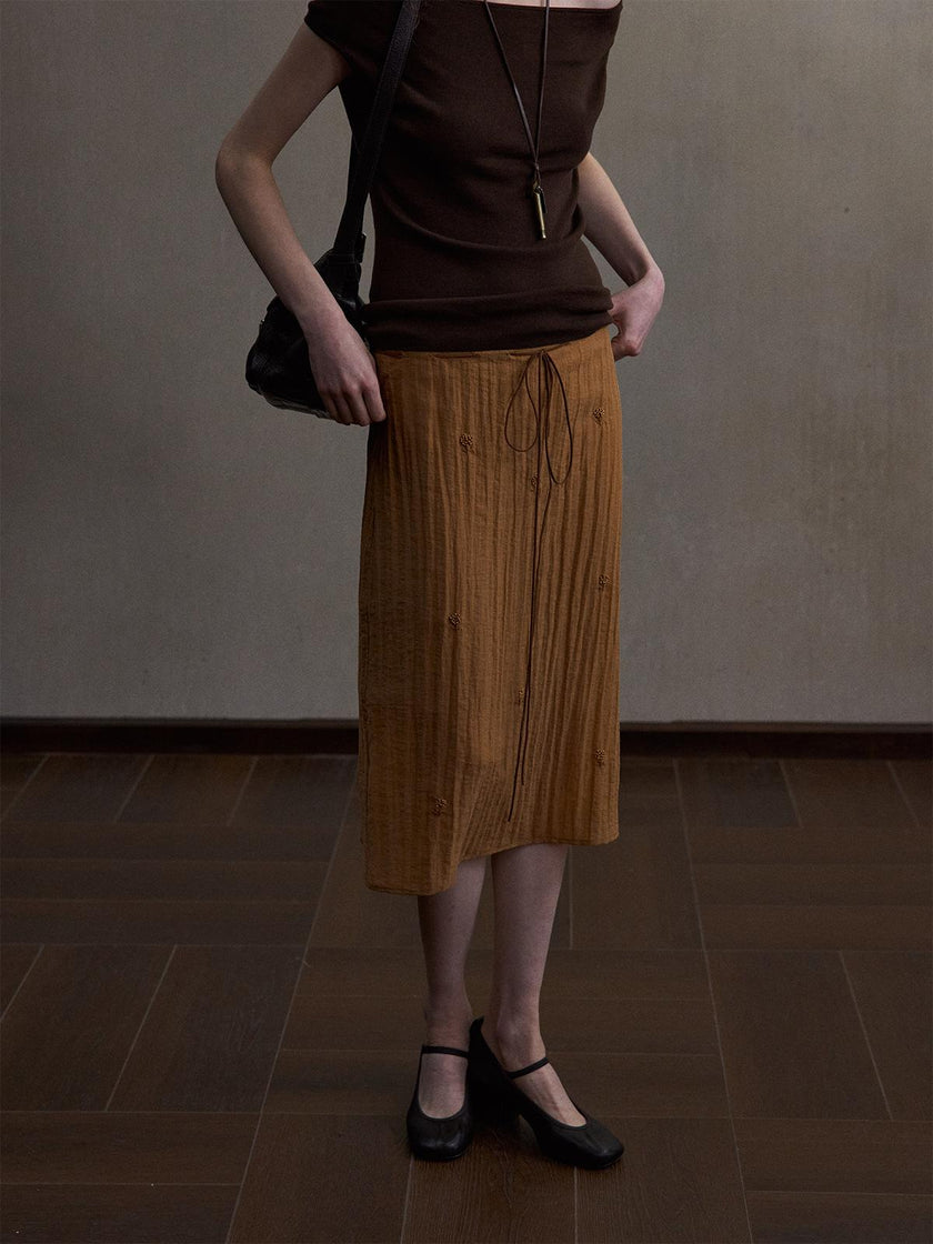 Sienna Drift Linen-Blend Skirt