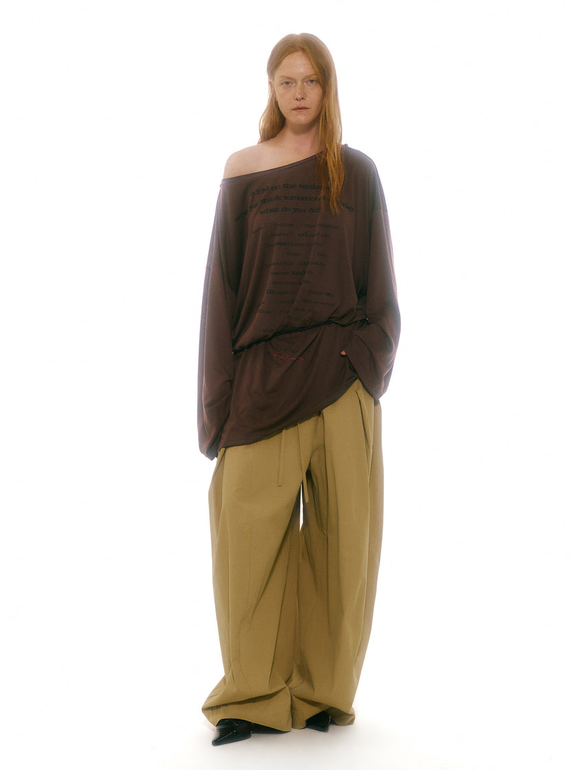 Pantalon Coupe Colonne Ardoise