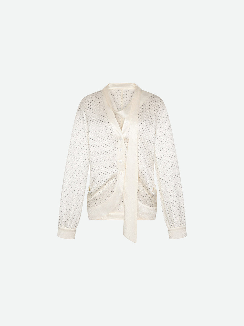 Blouse Transparente Argentée