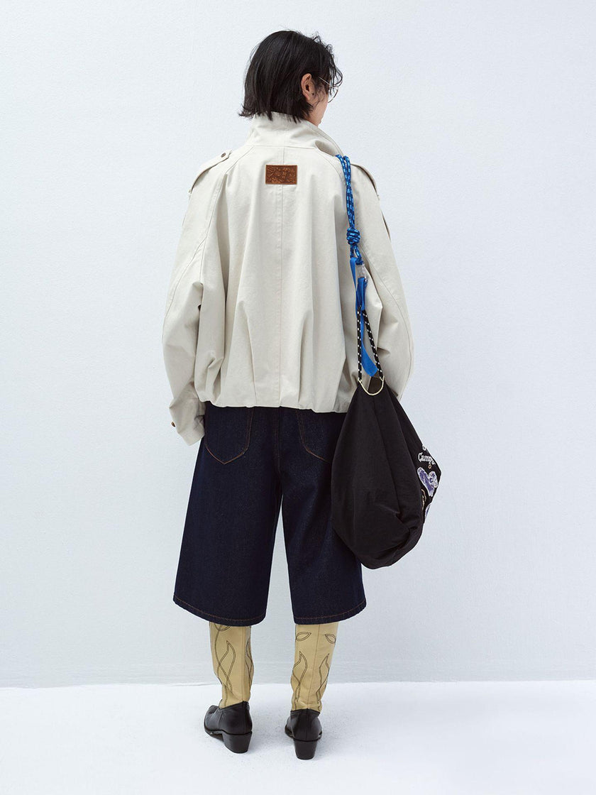 Fold Collar Trench Jacket