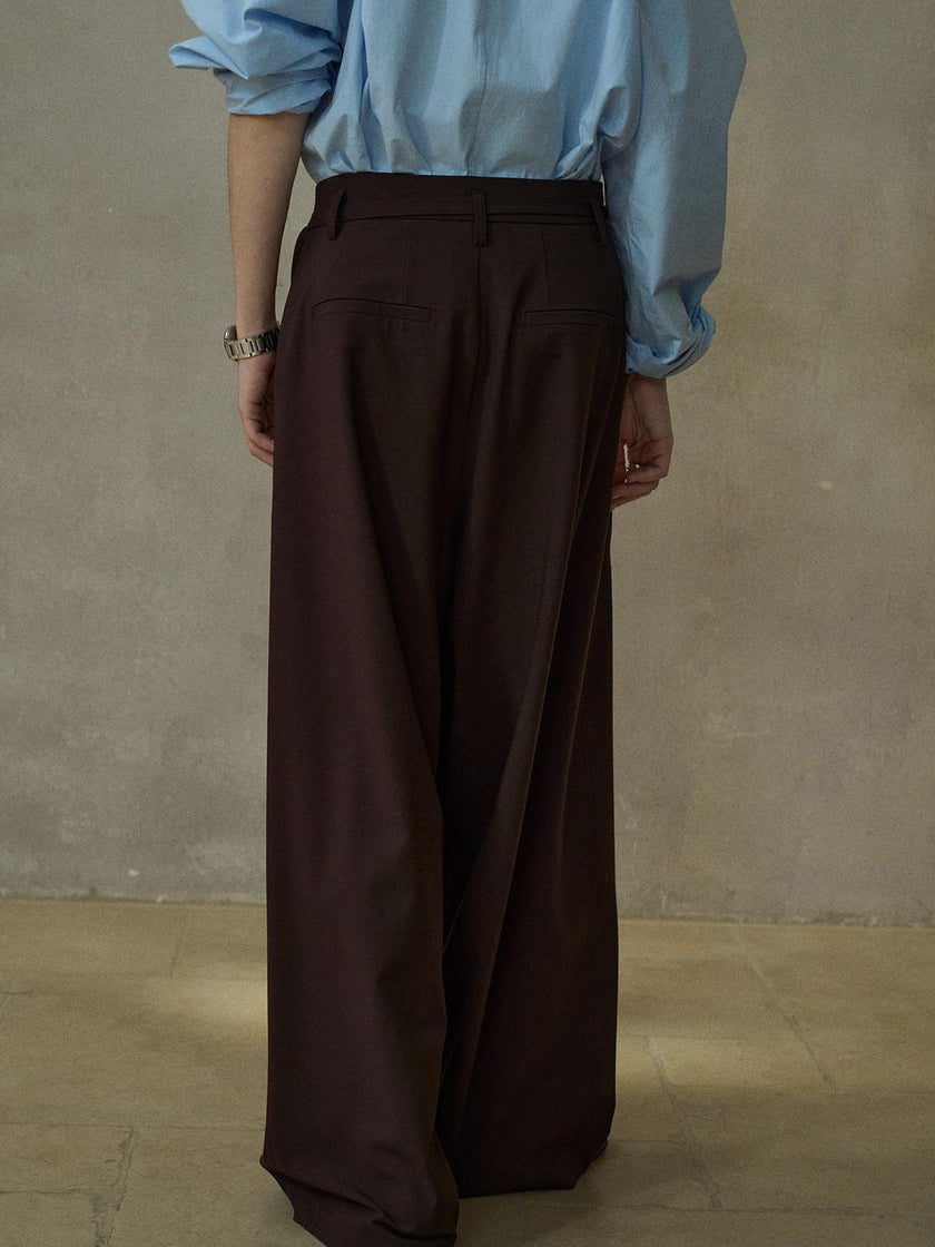 Eren Pantalon Croisé en Laine Douce